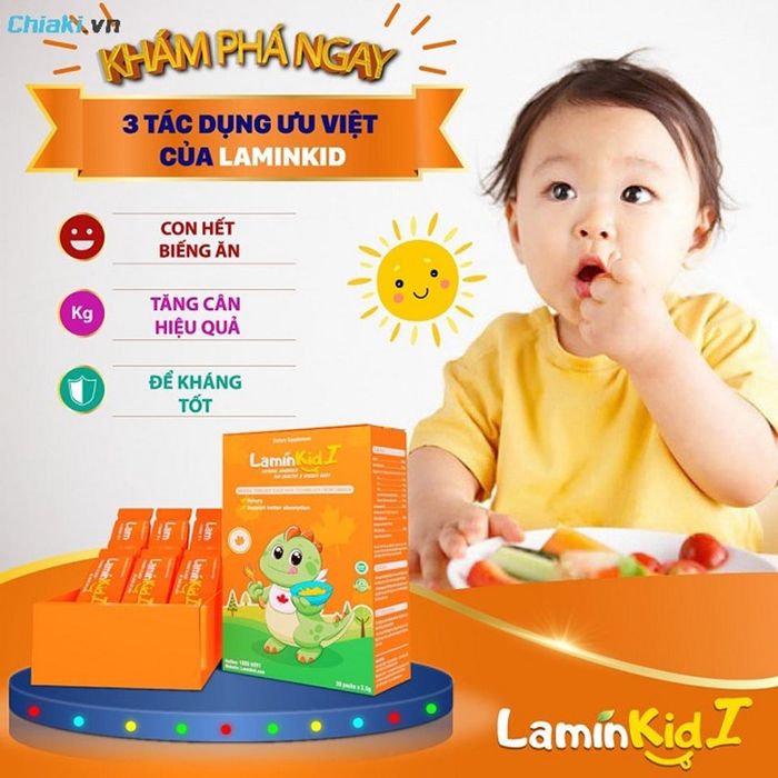 Cốm bổ sung dinh dưỡng Laminkid I cung cấp vi khoáng, vitamin cho cơ thể