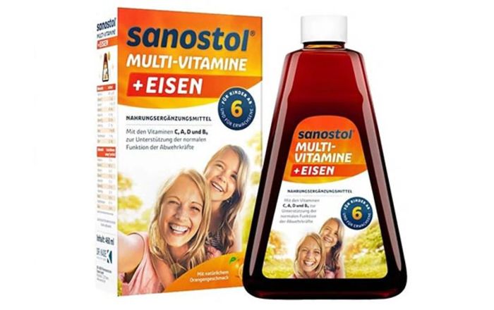 bổ sung sắt cho bé với Sanostol Multi-Vitamine số 6