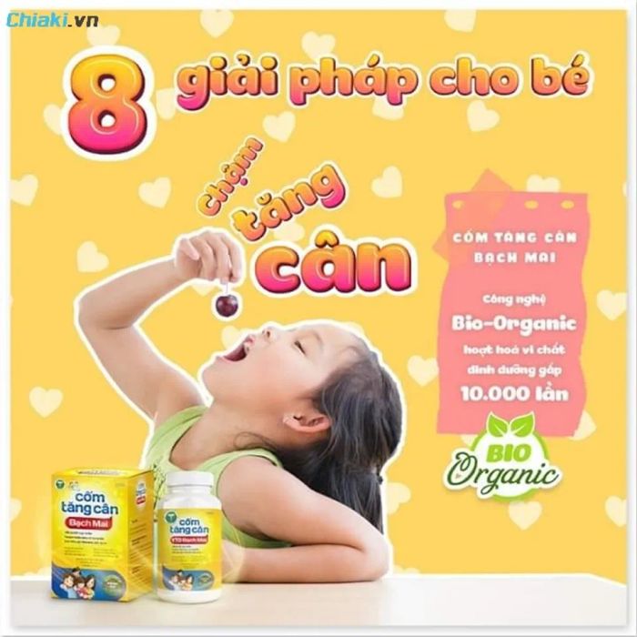 Cốm tăng cân Bạch Mai giúp bé ăn ngon, tăng cân và ngủ ngon