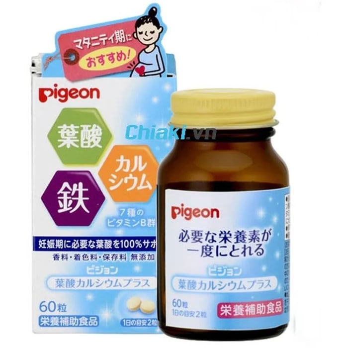 viên sắt cho bà bầu của Nhật, Viên sắt và canxi cho bà bầu của Nhật Pigeon 