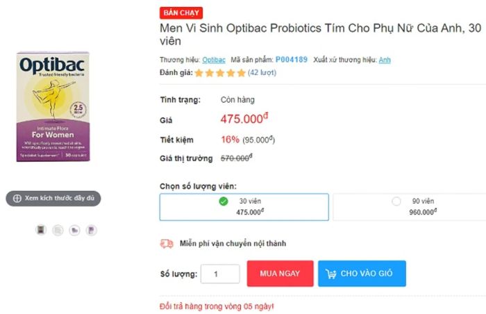 Mua Otipac chính hãng tại Mytour