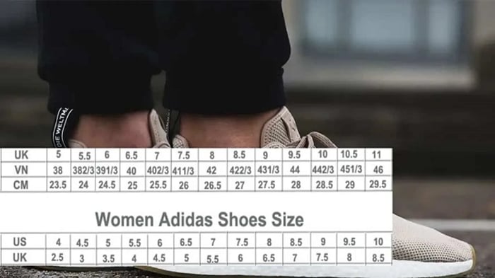 Cách tính và đổi size giày Adidas Nhật giúp mua sắm thông minh hơn.