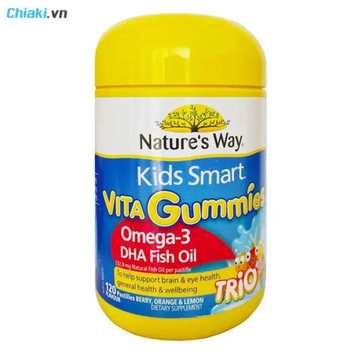 Kẹo dẻo Nature's Way Kids Smart Omega 3 DHA Trio