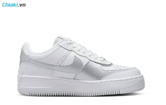 đánh giá về đôi giày Nike Air Force 1 Shadow White Metallic Silver CI0919-119