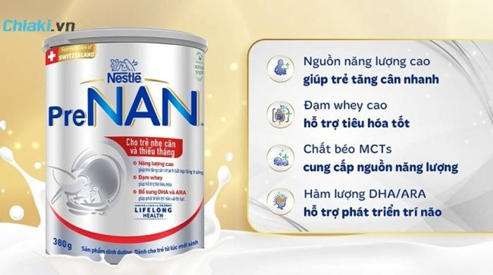 Chăm sóc sức khỏe cho bé yêu với Sữa Pre NAN.