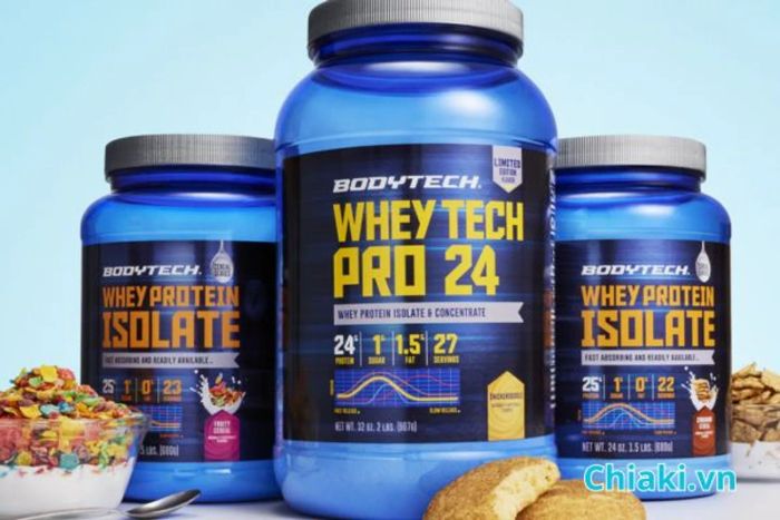 Bột hỗ trợ tăng cơ BodyTech Whey Tech Pro 24 Protein Isolate