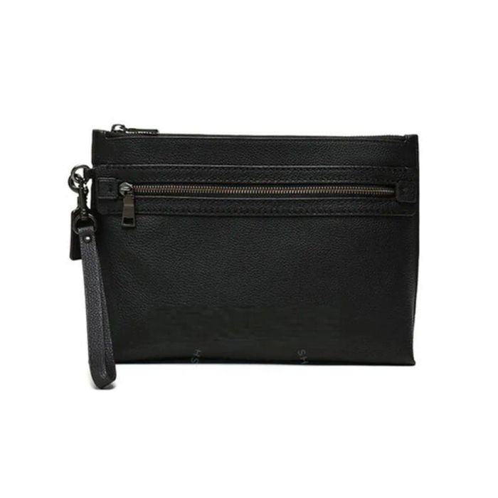 Túi kẹp nách nam hàng hiệu Coach Men's Black Pebbled đẹp