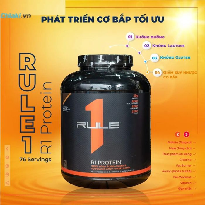 Rule 1 R1 Protein hỗ trợ tăng cơ