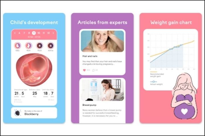 amma Pregnancy & Baby Tracker mang lại cho mẹ nhiều thông tin hữu ích