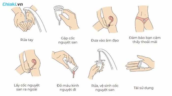 cách sử dụng cốc nguyệt san