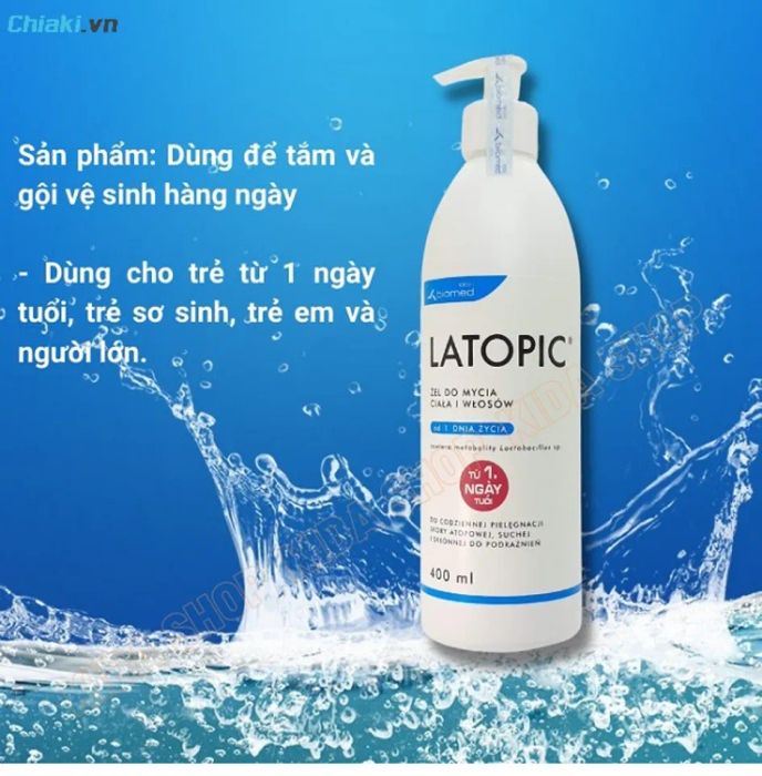 Sản phẩm Sữa tắm Latopic dành cho trẻ sơ sinh