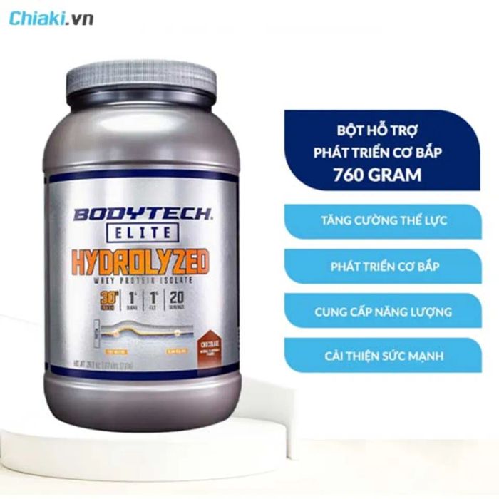 Bột tăng cơ BodyTech Elite Hydrolyzed Whey Protein Isolate Chocolate