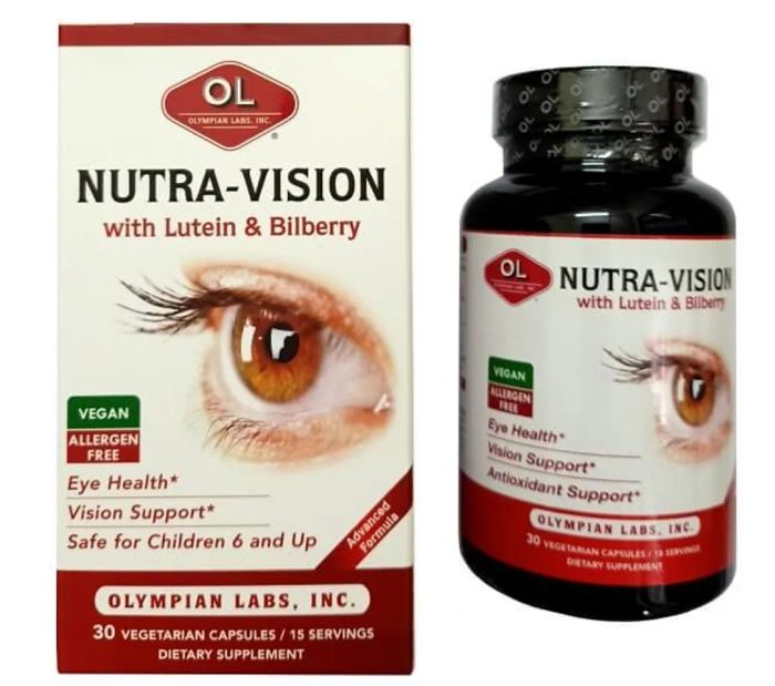 Thuốc bổ mắt cho trẻ em bị loạn thị Nutra Vision Olympian Labs 