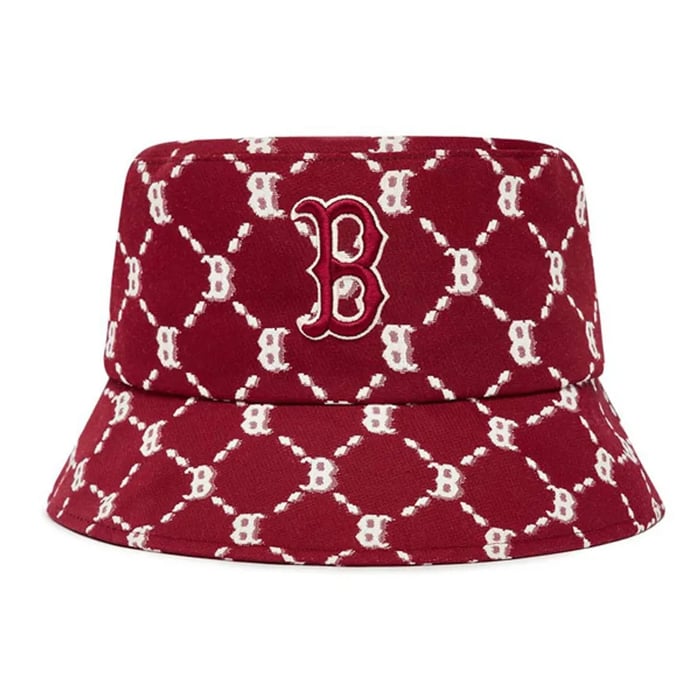 Mũ nón MLB bucket Monogram Boston Red Sox 3AHTM032N-43WIS cá tính