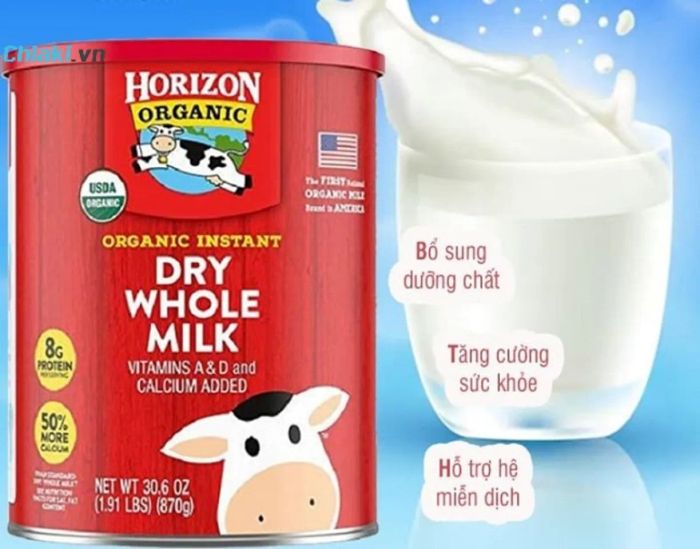 Sữa tươi nguyên kem dạng bột Horizon Organic Dry Whole Milk