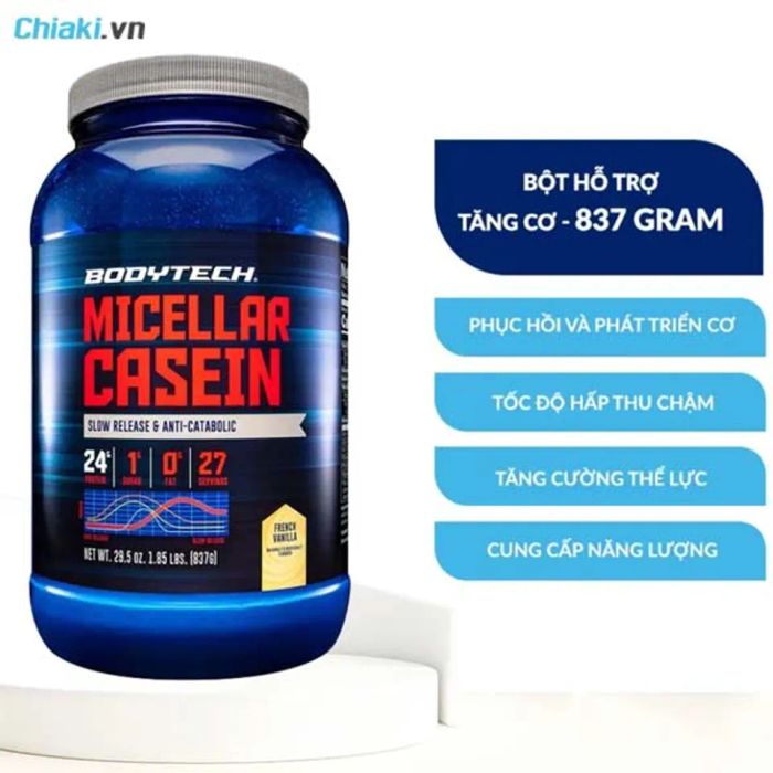 Bột uống BodyTech Micellar Casein - French Vanilla