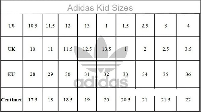 Thông tin về size giày, quy đổi, cách chọn và đo size giày Adidas Nhật.