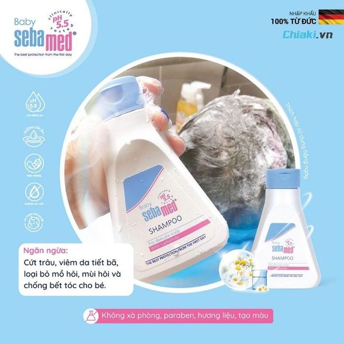 Sữa tắm dành cho trẻ em 10 tuổi Sebamed Baby Children’s Shampoo