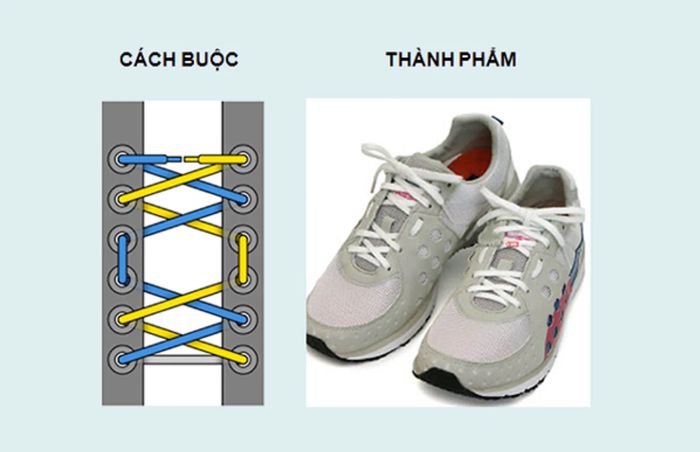 cách thắt dây giày the thao tạo lỗ hở ấn tượng