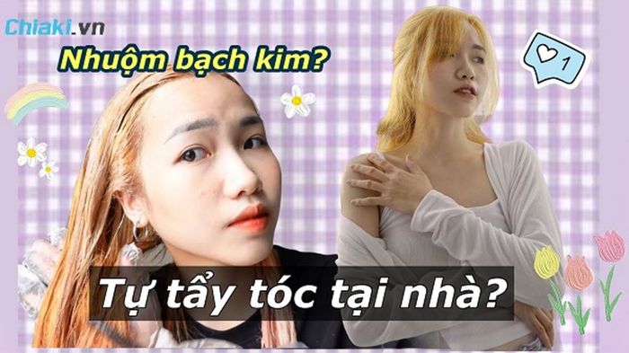 Hướng dẫn tự nhuộm tóc màu bạch kim tại nhà