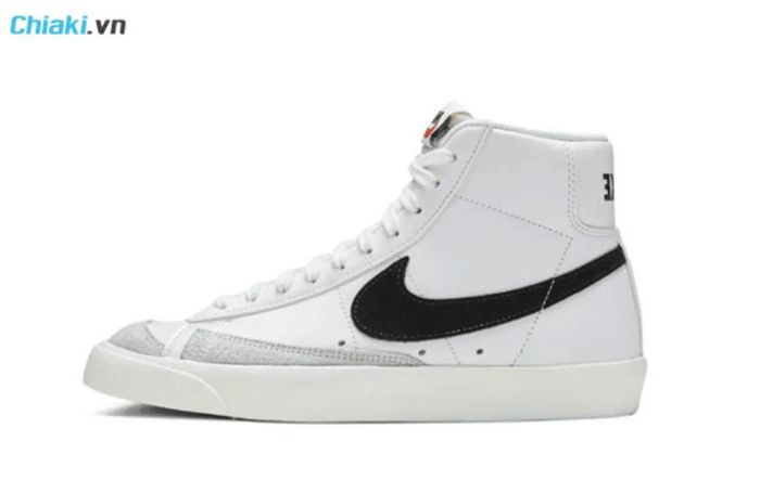 giày nổi bật năm 2024 Nike Blazer Mid 77 Vintage White/Black CZ1055-100/BQ6806-100