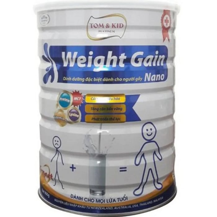 Sữa hỗ trợ tăng cân Tom & Kid Platinum Weight Gain Nano