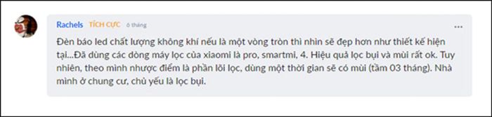 Đánh giá về máy lọc không khí từ người dùng