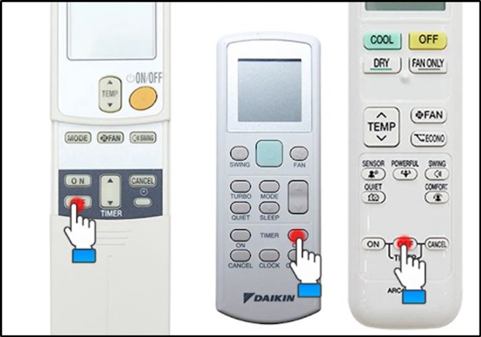 Hướng dẫn cài đặt hẹn giờ tắt máy lạnh Daikin