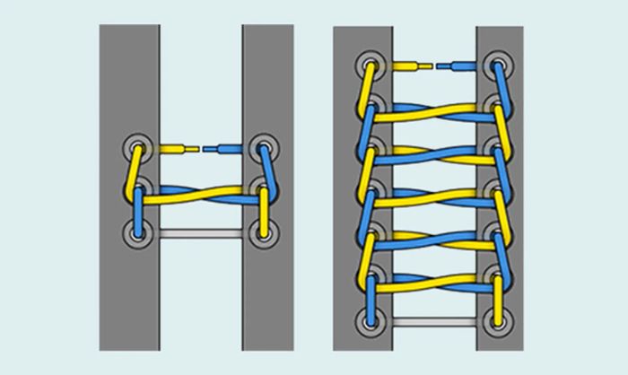 cách cột dây giày thể thao kiểu giấu dây