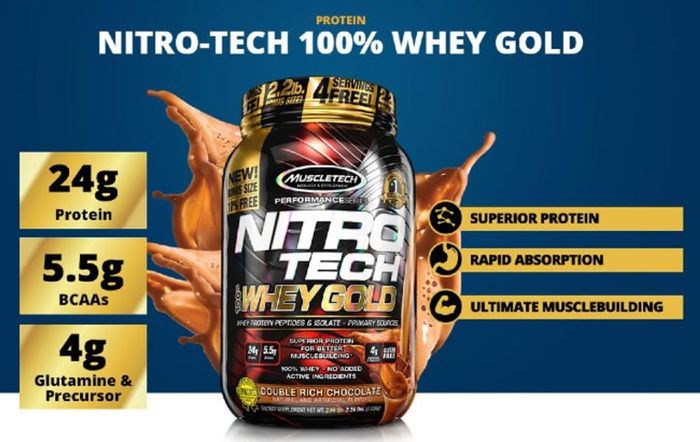 Nitro Tech Whey Gold - Tại sao người muốn tăng cơ lại chọn sử dụng sản phẩm này?