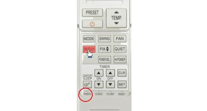 Cách kiểm tra mã lỗi trên remote điều khiển máy lạnh Toshiba