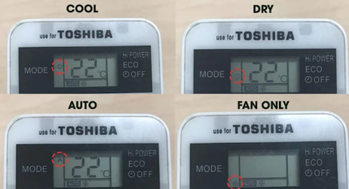 Các Chế Độ Thông Thường Sử Dụng Của Điều Hòa Toshiba