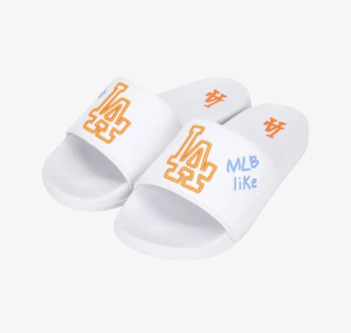 Dép quai ngang MLB Slides Like Los Angeles White đẹp