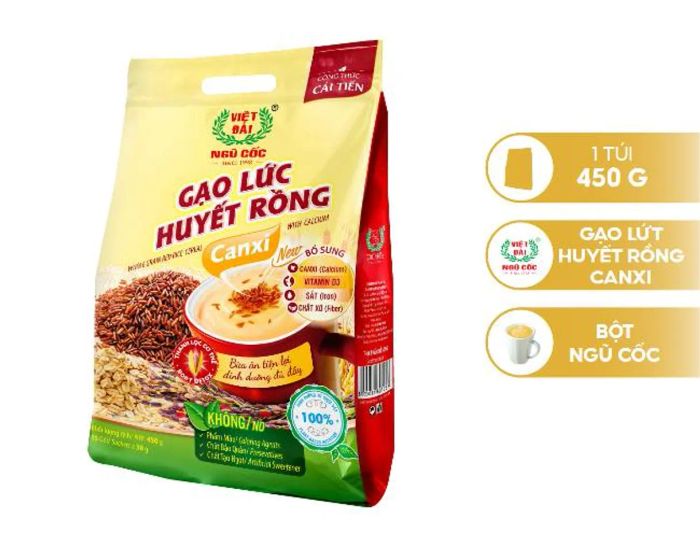 Bột ngũ cốc gạo lứt huyết rồng Việt Đài