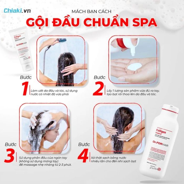 Hướng dẫn sử dụng dầu gội Dr.FORHAIR