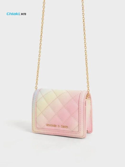 Túi đeo chéo Charles & Keith Micaela Quilted Card Holder CK6-50701179 Multi