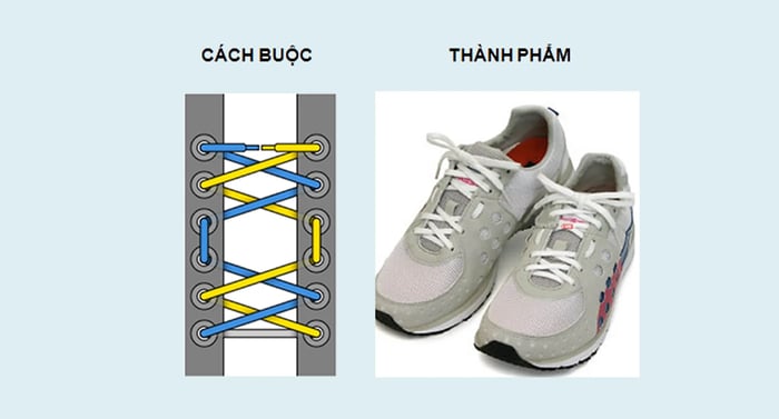 cách buộc dây giày mlb đạp gót đơn giản