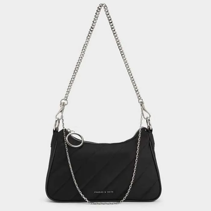 Túi Charles & Keith Philomena Nylon Puffy Chain-Strap CK2-80151347-1