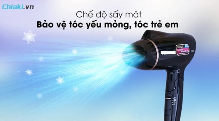 Chế độ làm mát giúp tóc nhanh chóng vào nếp