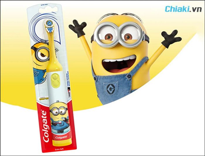 Bàn chải điện cho bé 2 tuổi Colgate Minions