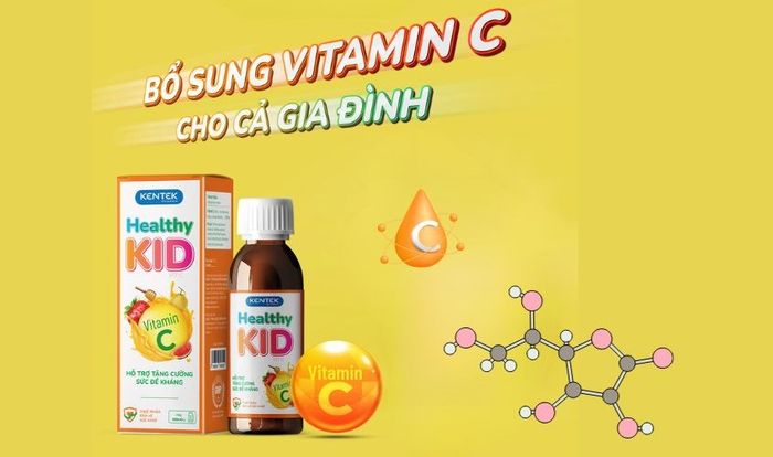 Siro Kentek Healthy Kid Vitamin C hỗ trợ tăng cường hệ miễn dịch