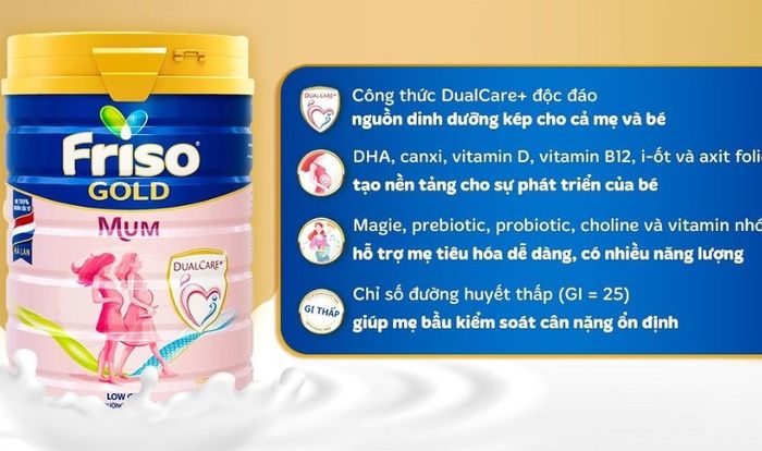 Sữa bầu Frisomum Gold hương cam 900g