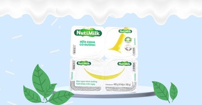 Gói 4 hộp sữa chua đường Nutimilk 100g (phù hợp từ 1 tuổi)