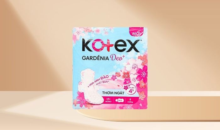 Băng vệ sinh Kotex Gardénia siêu mỏng có cánh 8 miếng