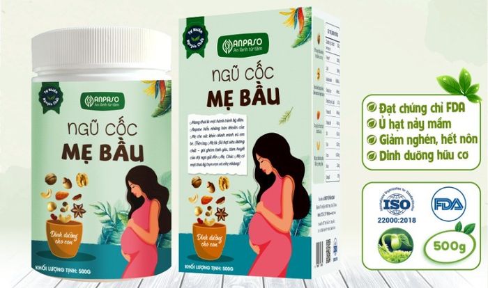 Ngũ cốc dành cho phụ nữ mang thai Anpaso hũ 500g
