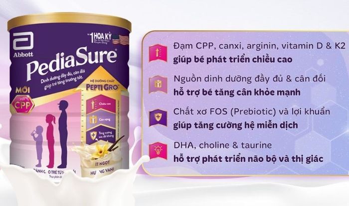 Sữa bột Abbott PediaSure BA vị vani 1.6 kg (dành cho trẻ từ 1 đến 10 tuổi)