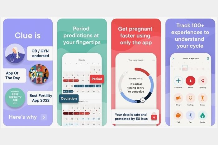 Ứng dụng Clue giúp phụ nữ theo dõi chu kỳ kinh nguyệt và phát hiện các chu kỳ kinh nguyệt không bình thường