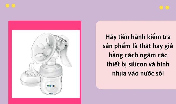 Kiểm tra sản phẩm là thật hay giả bằng cách ngâm các thiết bị silicon và bình nhựa vào nước sôi