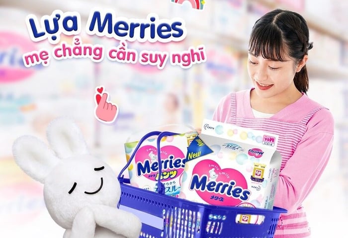 Tã dán Merries size M 64 miếng