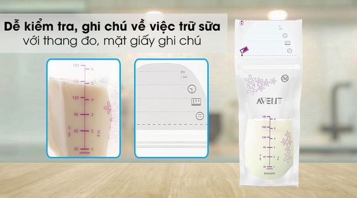 Ghi lại ngày tháng và lượng sữa để dễ dàng theo dõi